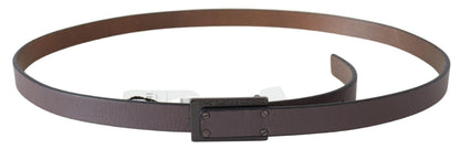 Ceinture en cuir marron foncé élégante pour costume national