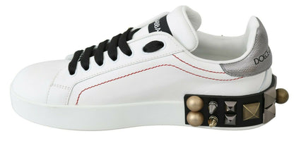 Baskets en cuir ornées de cristaux floraux Dolce &amp; Gabbana