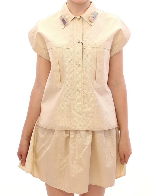 Débardeur élégant beige Andrea Incontri