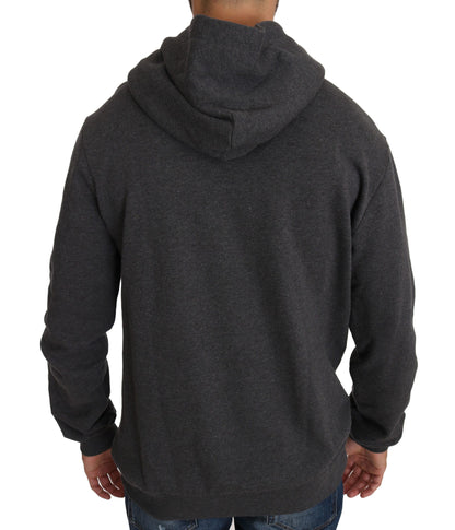Pull Dolce &amp; Gabbana gris à motif de pistolet en forme de cœur en cristal