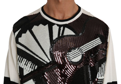 Pull en soie à paillettes Dolce &amp; Gabbana New York Jazz