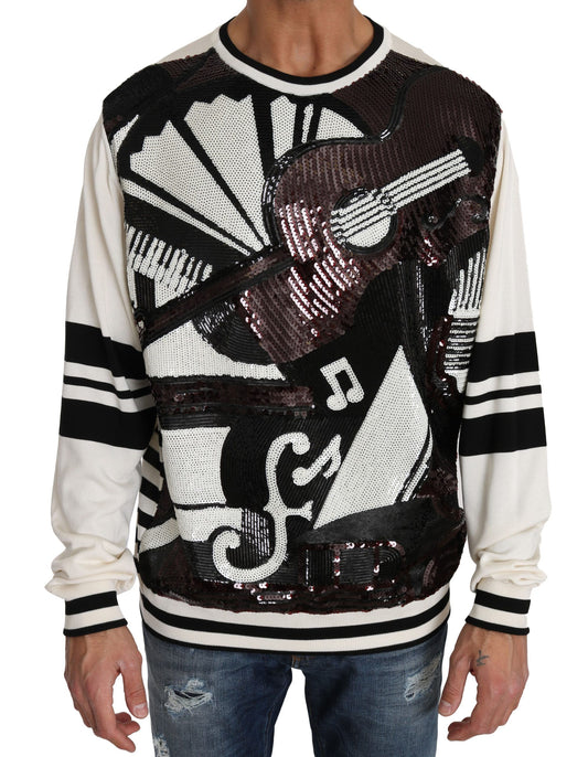 Pull en soie à paillettes Dolce &amp; Gabbana New York Jazz