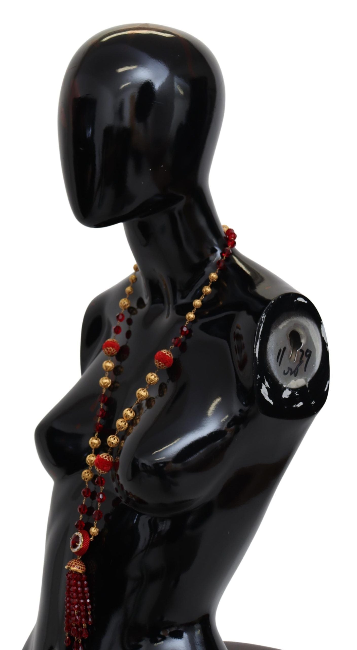 Collier élégant en cristal rouge plaqué or Dolce &amp; Gabbana