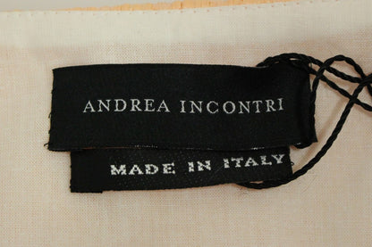 Manteau à manches courtes en mélange de soie rose chic Andrea Incontri