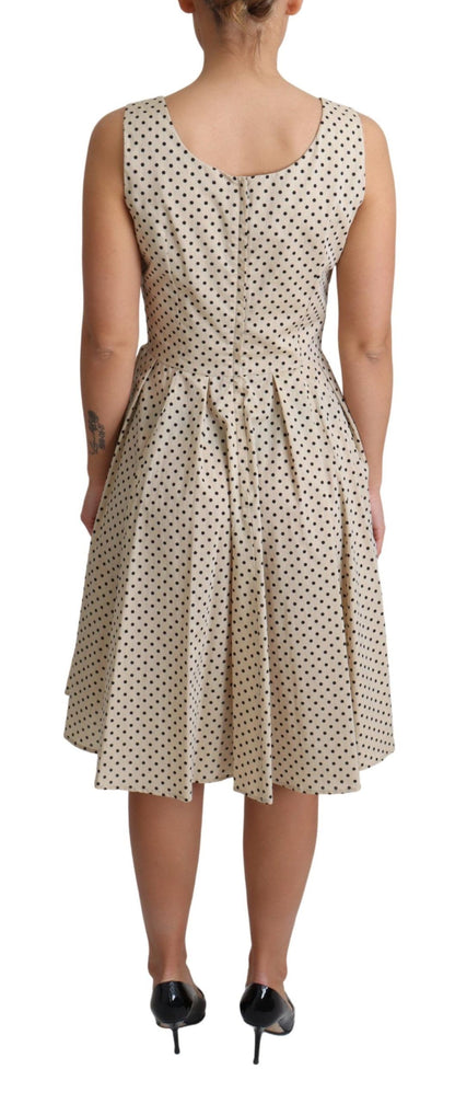 Robe trapèze élégante sans manches à pois Dolce &amp; Gabbana