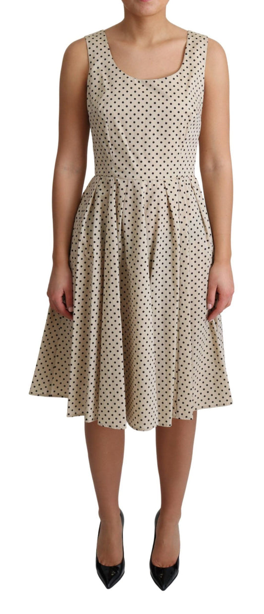 Robe trapèze élégante sans manches à pois Dolce &amp; Gabbana