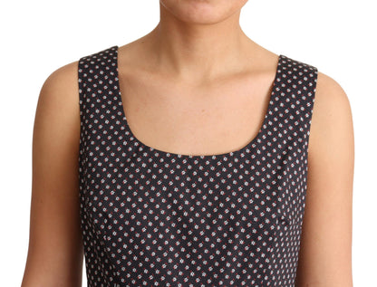 Robe trapèze fleurie élégante sans manches Dolce &amp; Gabbana