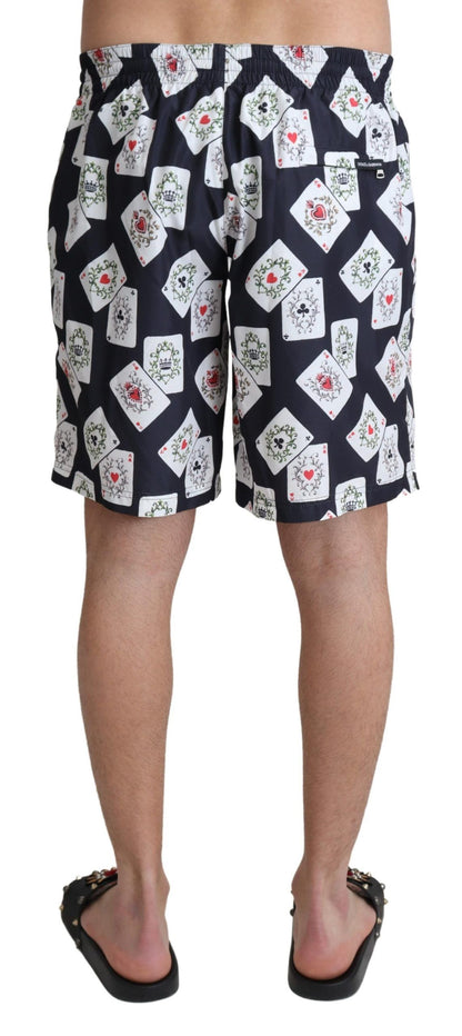 Maillot de bain imprimé cartes multicolores Dolce &amp; Gabbana