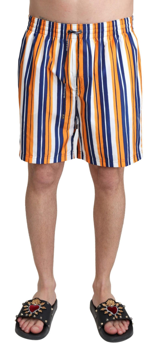 Short de bain à rayures multicolores Dolce &amp; Gabbana
