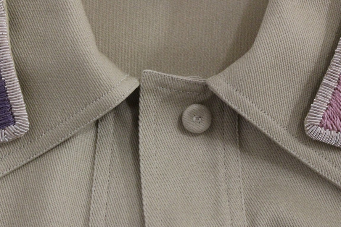 Débardeur sans manches en coton beige avec broches Andrea Incontri