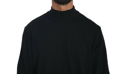 MILA SCHÖN Black Turtle Neck Pullover Top Virgin Wool Sweater by MILA SCHÖN