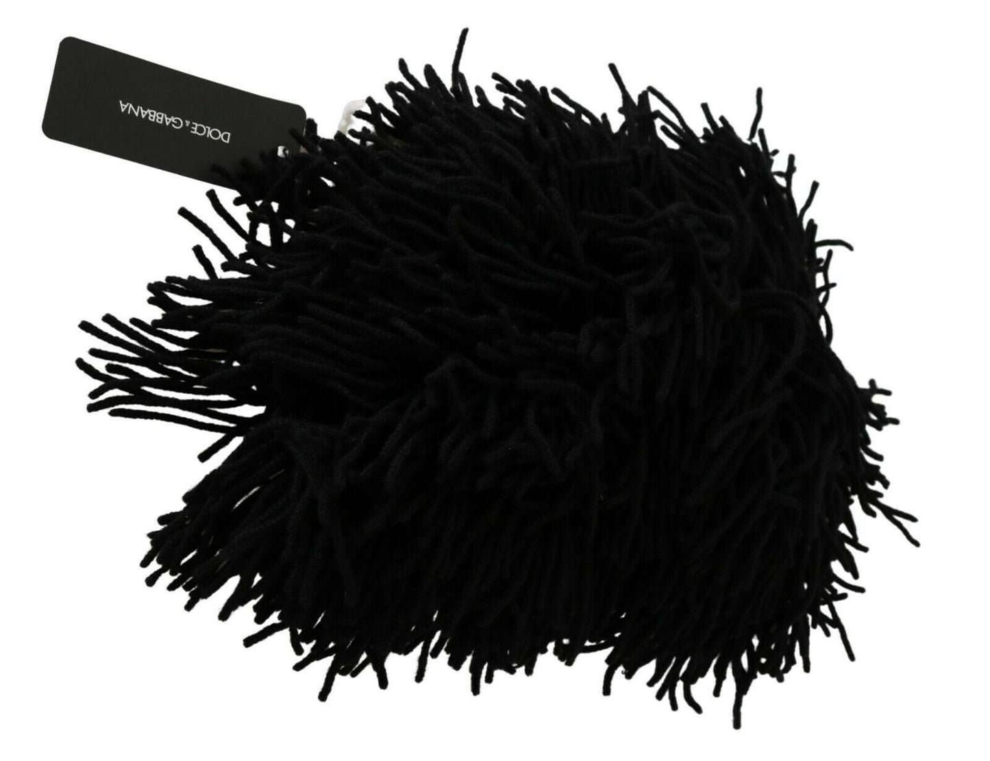 Bonnet en cachemire tricoté noir et blanc Dolce &amp; Gabbana