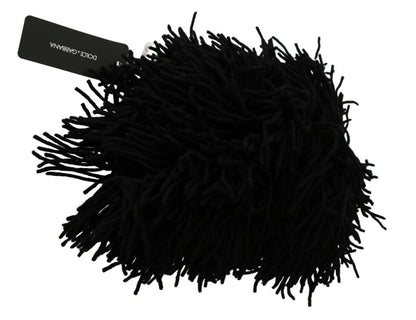 Bonnet en cachemire tricoté noir et blanc Dolce &amp; Gabbana