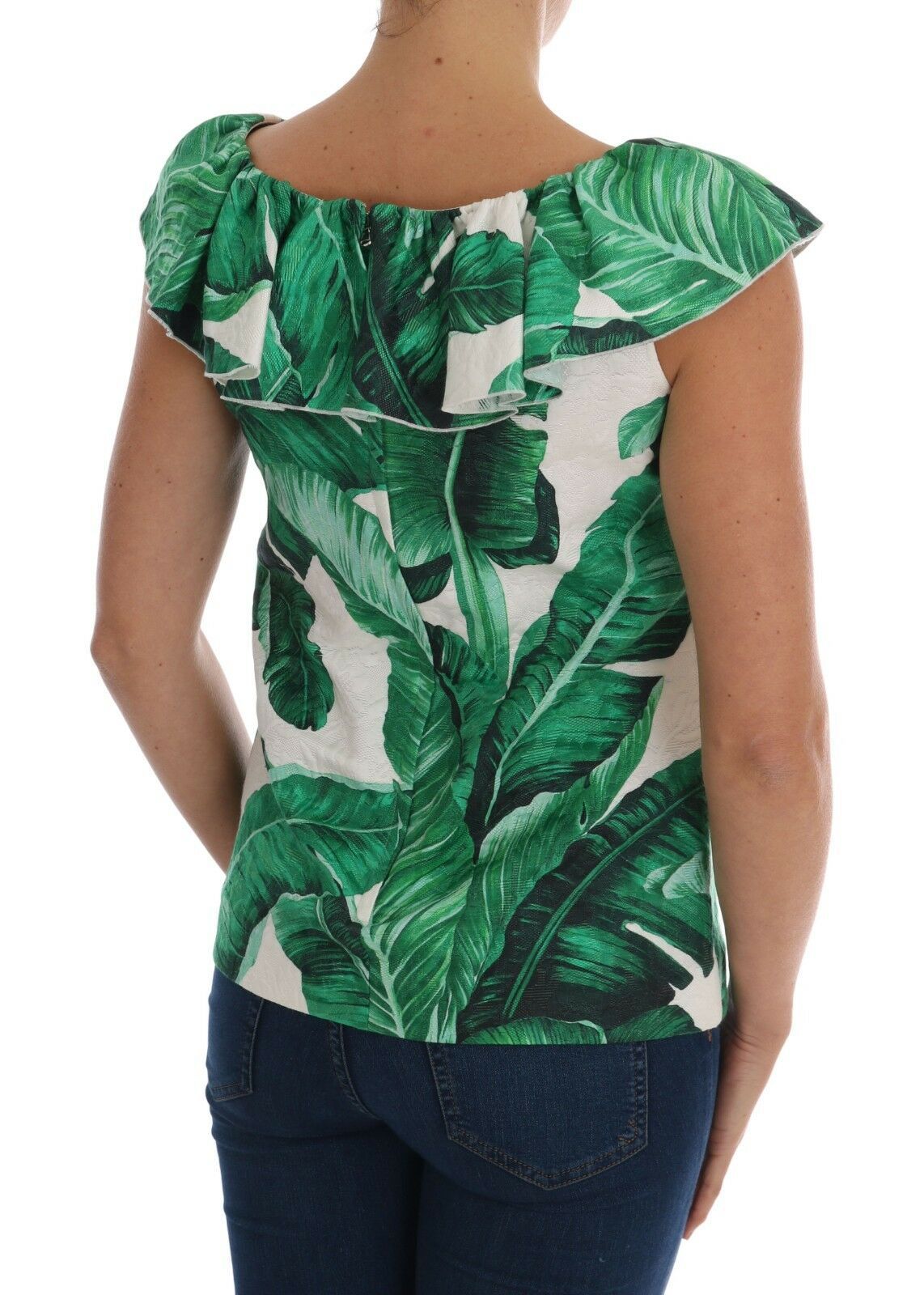 Dolce &amp; Gabbana Pineapple Banana Sequins Blouse T-shirt