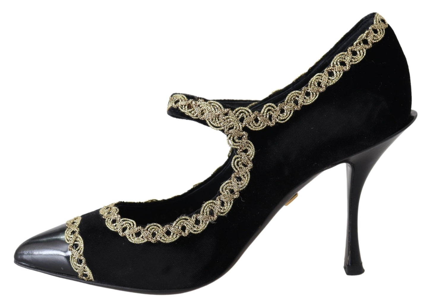 Escarpins élégants brodés en velours verni Dolce &amp; Gabbana