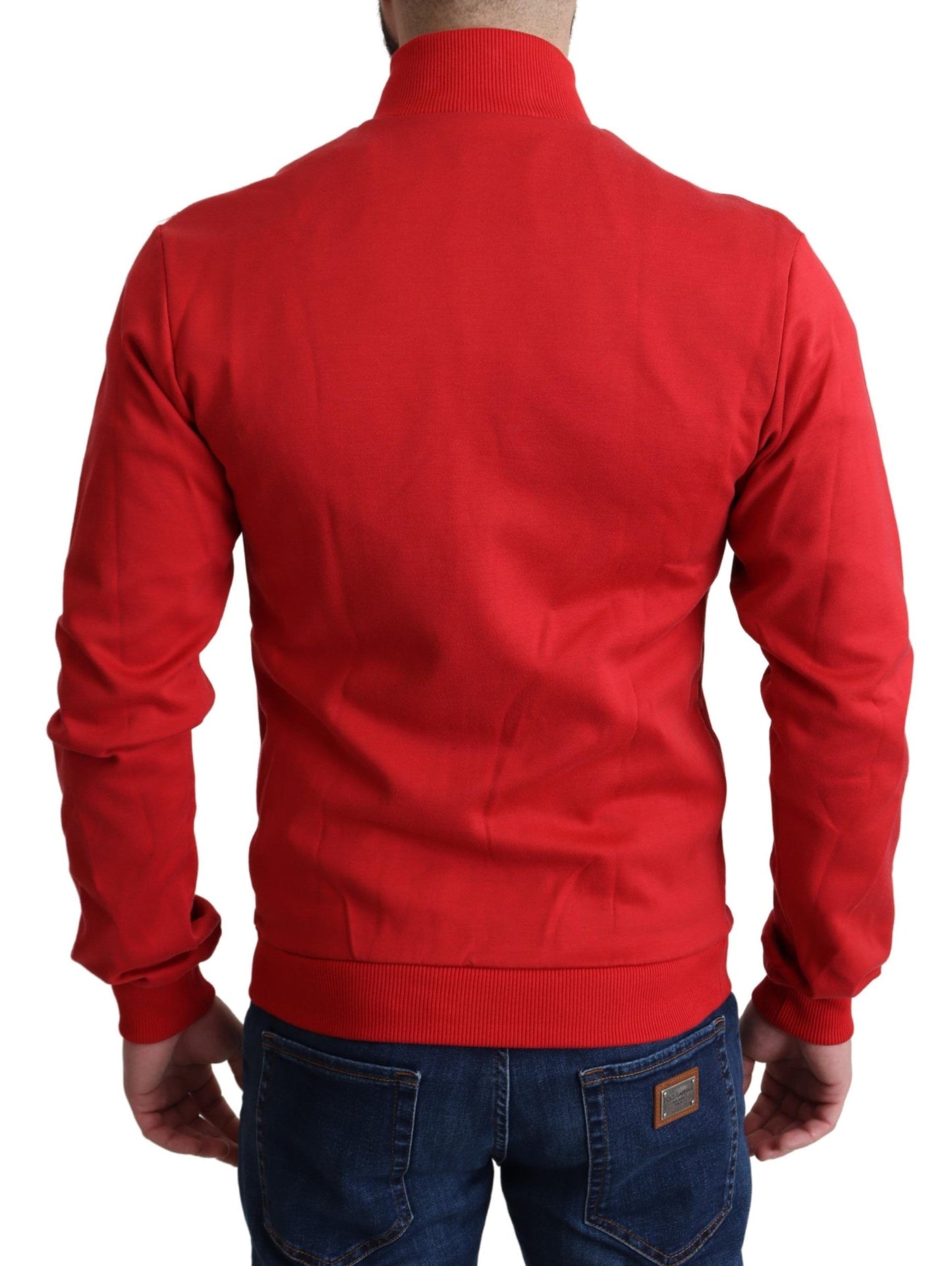 Dolce & Gabbana Red DG Motor Club Zippered Cardigan Sweater by Dolce & Gabbana