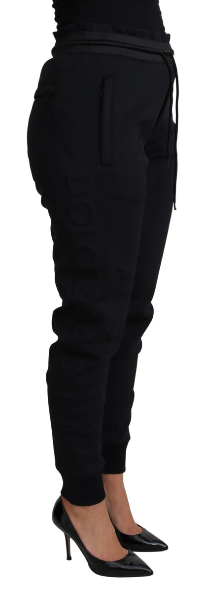 Dolce & Gabbana Black Polyester Neoprene Jogger Trouser Pants by Dolce & Gabbana