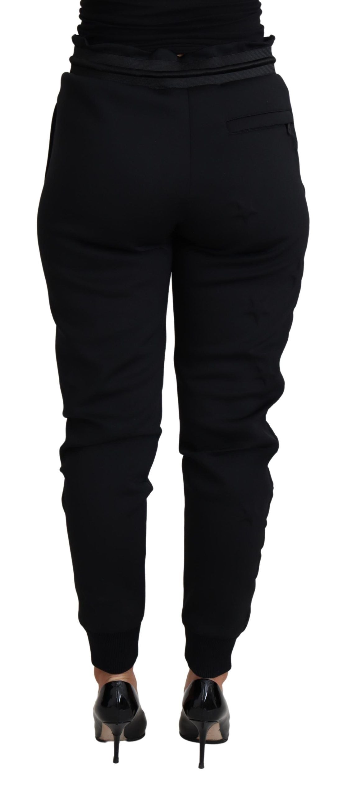 Dolce & Gabbana Black Polyester Neoprene Jogger Trouser Pants by Dolce & Gabbana