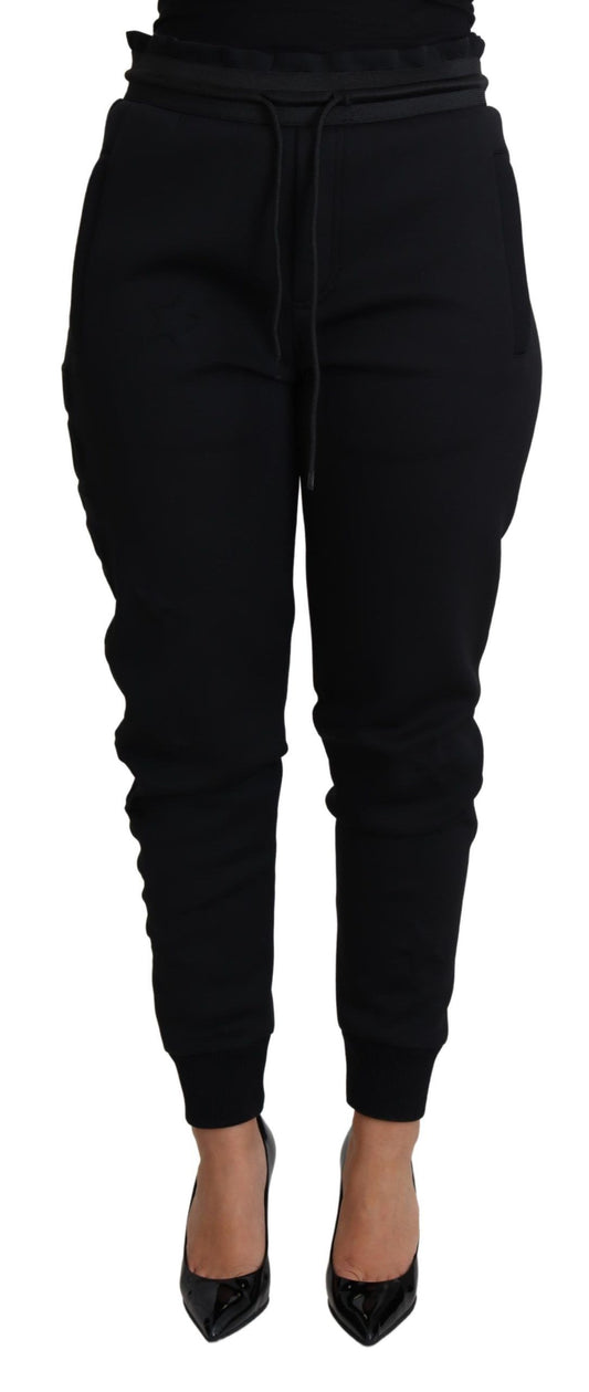 Dolce & Gabbana Black Polyester Neoprene Jogger Trouser Pants by Dolce & Gabbana