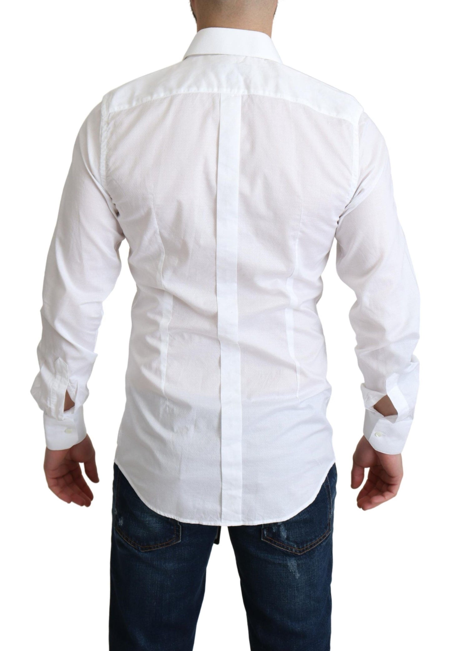 Dolce & Gabbana White Cotton Long Sleeves Formal Shirt by Dolce & Gabbana