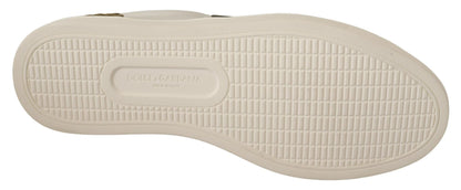 Baskets chics en cuir blanc Dolce &amp; Gabbana pour homme