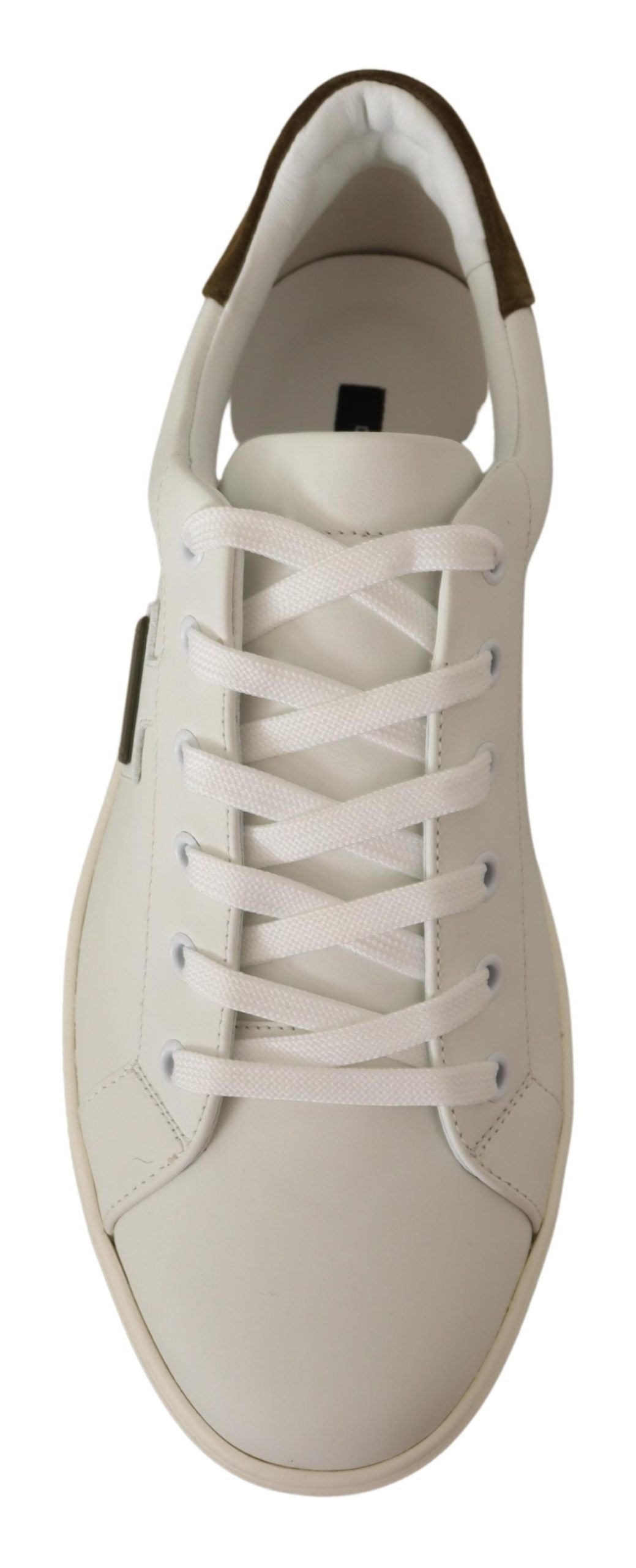 Baskets chics en cuir blanc Dolce &amp; Gabbana pour homme