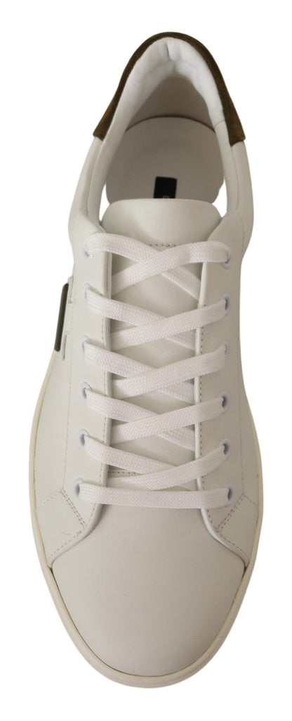 Baskets chics en cuir blanc Dolce &amp; Gabbana pour homme