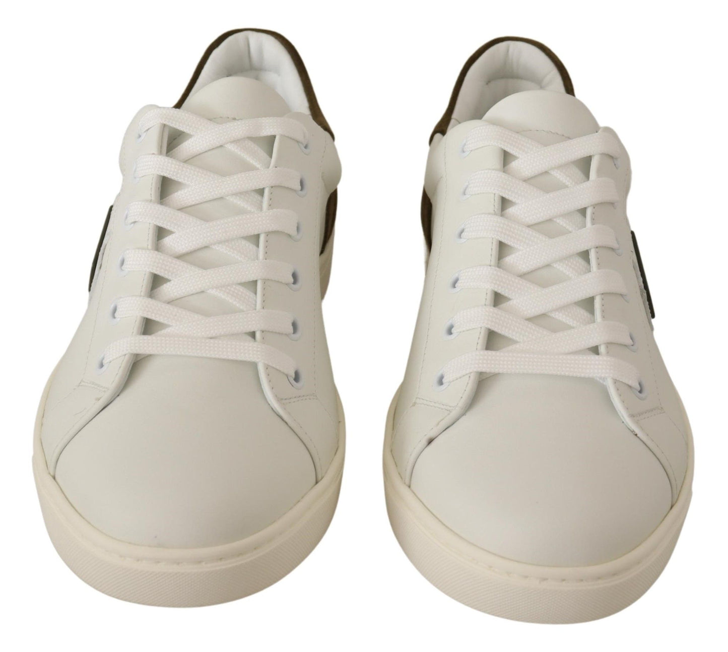 Baskets chics en cuir blanc Dolce &amp; Gabbana pour homme