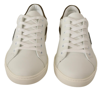 Baskets chics en cuir blanc Dolce &amp; Gabbana pour homme