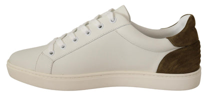 Baskets chics en cuir blanc Dolce &amp; Gabbana pour homme