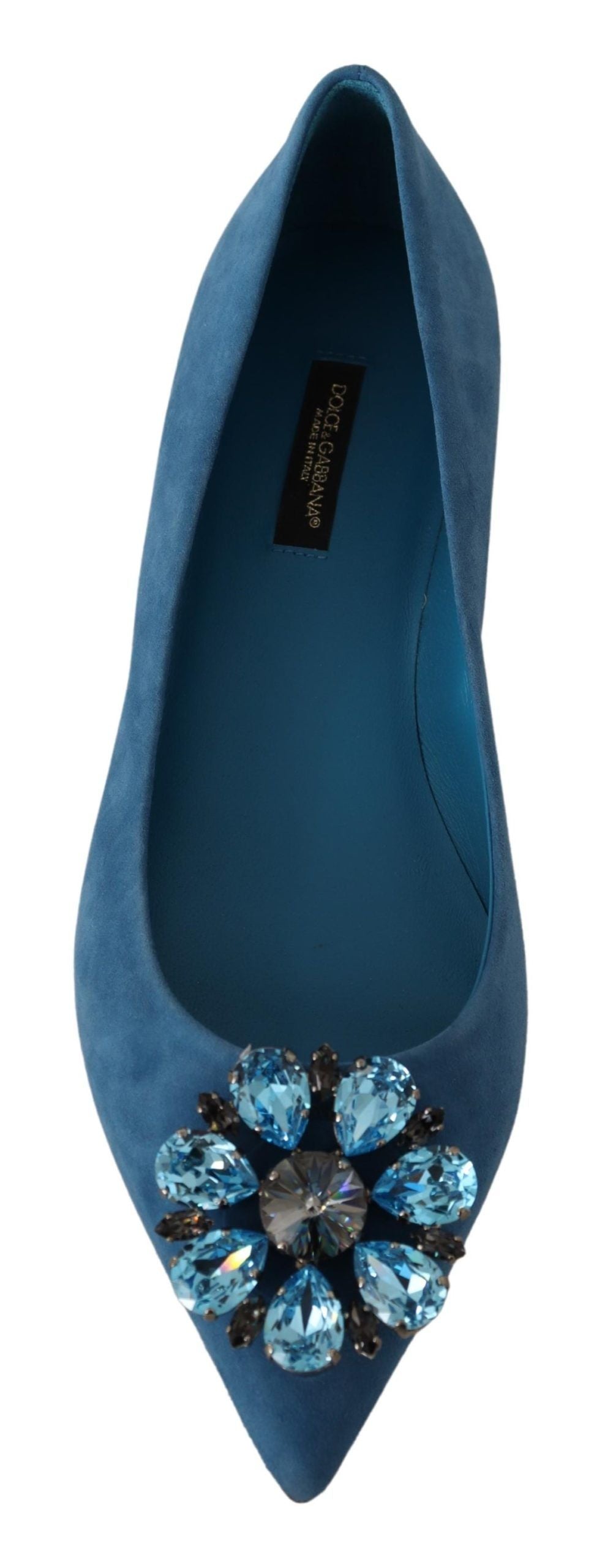 Dolce &amp; Gabbana Élégantes ballerines en daim ornées de cristaux