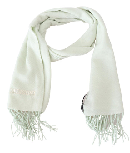 Écharpe élégante en cachemire blanc Missoni