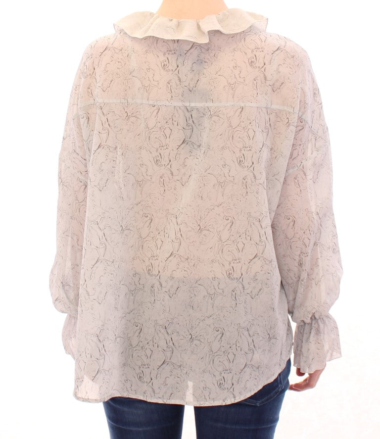 Chemisier tunique élégant en coton bleu Vika Gazinskaya