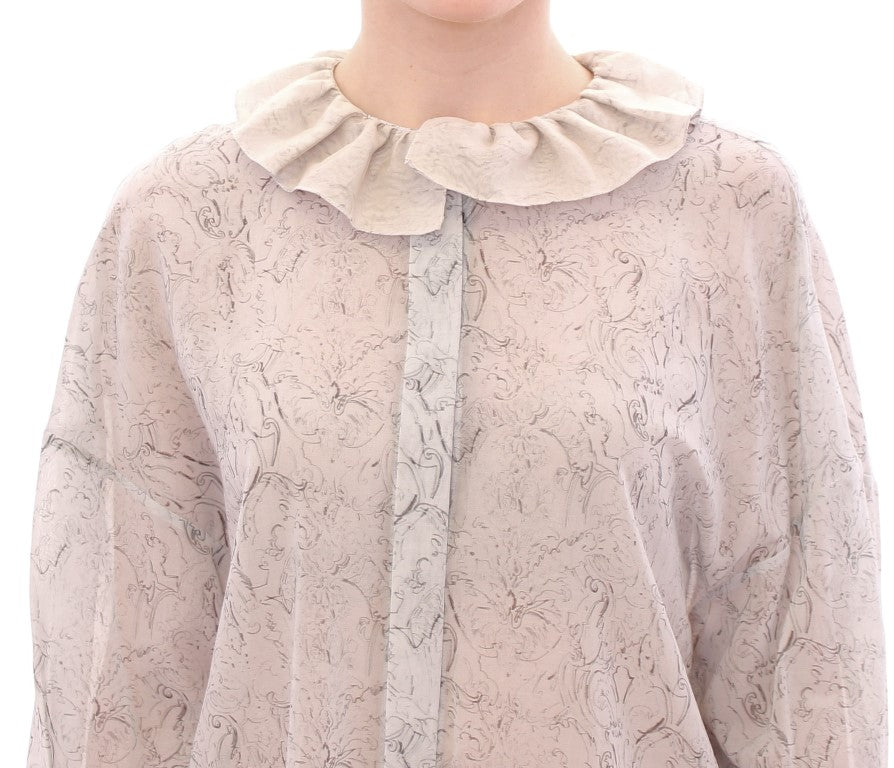 Chemisier tunique élégant en coton bleu Vika Gazinskaya