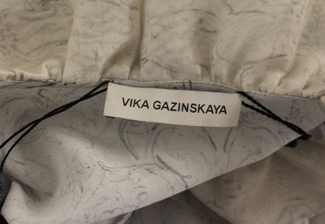 Chemisier tunique élégant en coton bleu Vika Gazinskaya