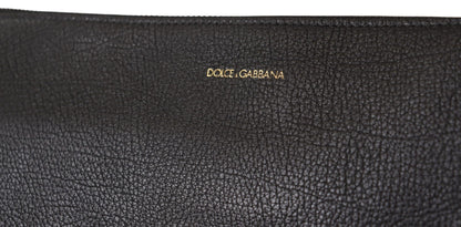 Dolce &amp; Gabbana Élégant sac bandoulière en cuir noir