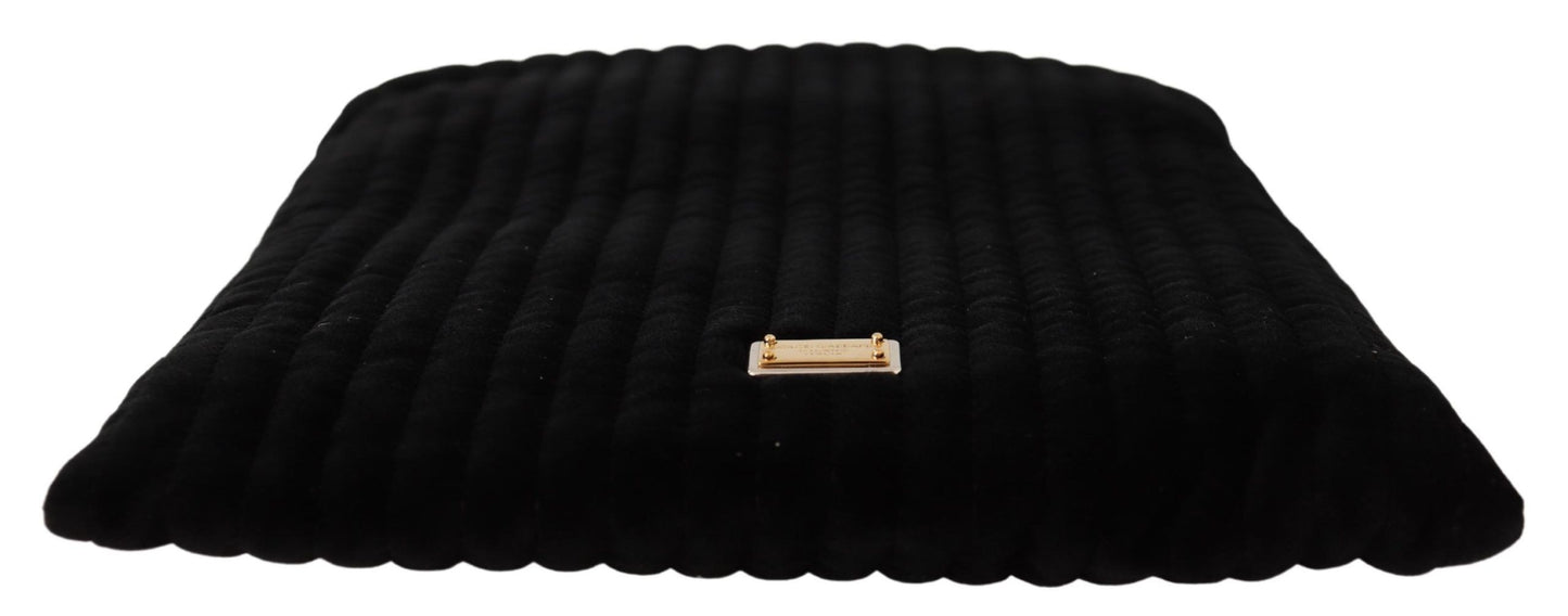 Sac porte-lunettes élégant en velours matelassé Dolce &amp; Gabbana