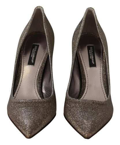 Escarpins Dolce &amp; Gabbana élégants à talons argentés classiques