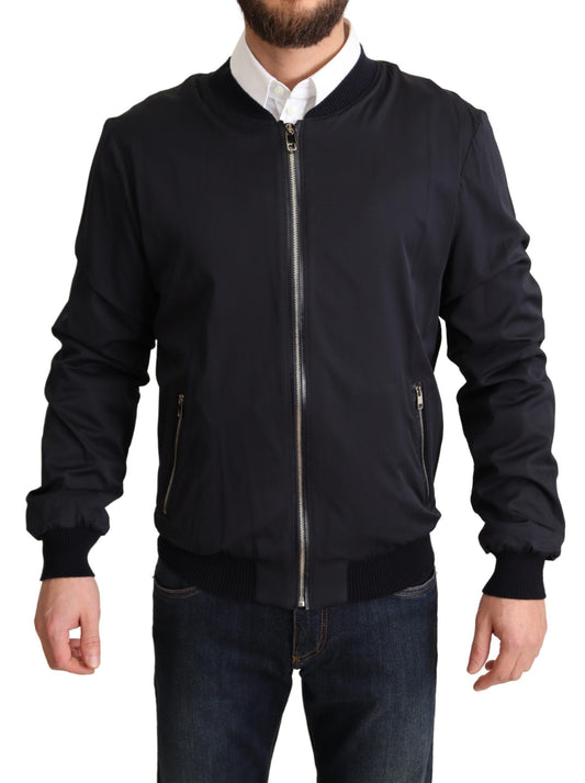 Dolce &amp; Gabbana Élégant blouson aviateur en soie mélangée