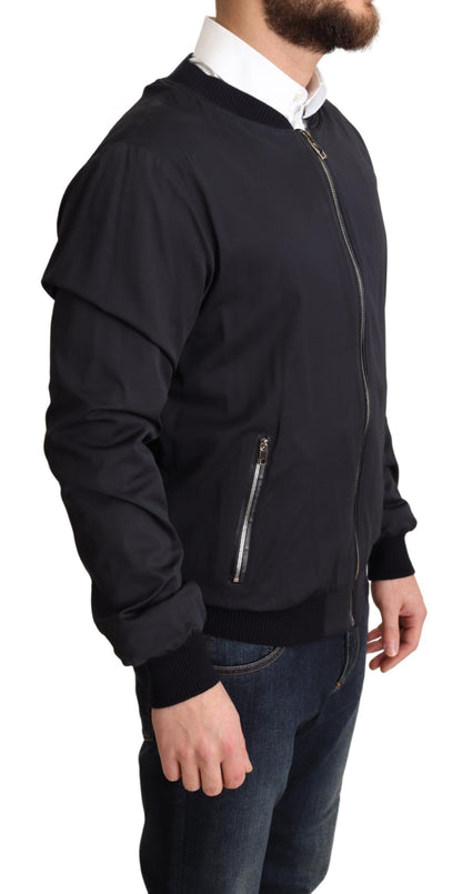 Dolce &amp; Gabbana Élégant blouson aviateur en soie mélangée