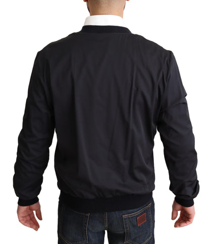 Dolce &amp; Gabbana Élégant blouson aviateur en soie mélangée