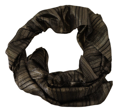 Dolce & Gabbana Metallic Gold Silk Stretch Shawl Wrap Scarf by Dolce & Gabbana