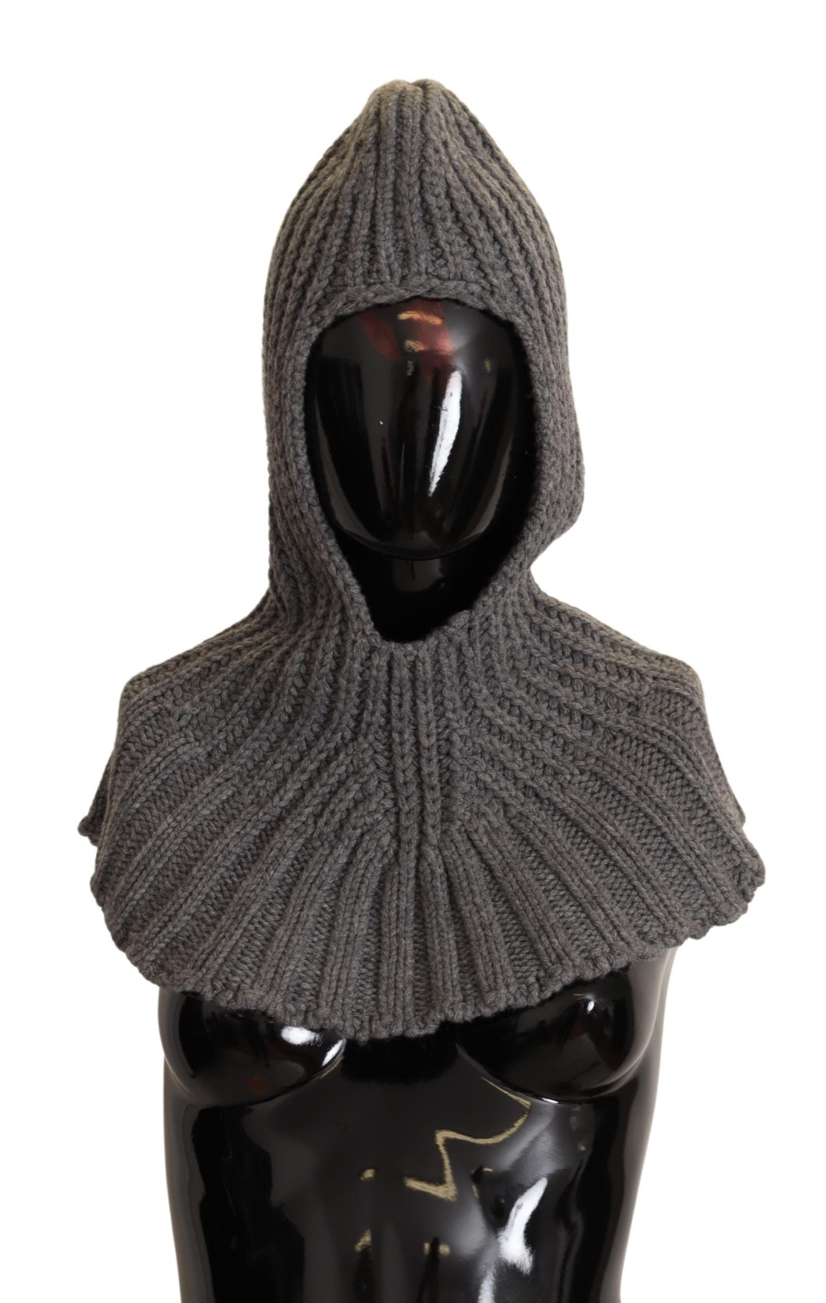 Dolce & Gabbana Gray 100% Cashmere Knitted Wrap One Size Scarf by Dolce & Gabbana