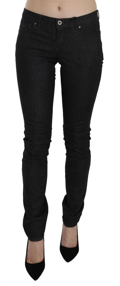 Costume National Black Low Waist Skinny Casual Denim Jeans by Costume National