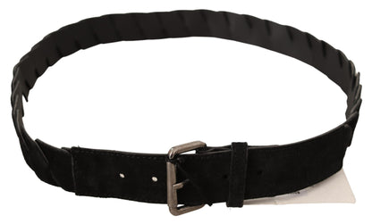 Ceinture noire élégante GF Ferre avec boucle en métal