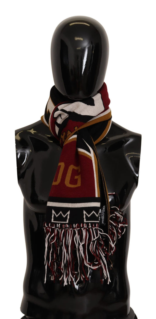 Écharpe élégante en laine et cachemire Dolce &amp; Gabbana DG King