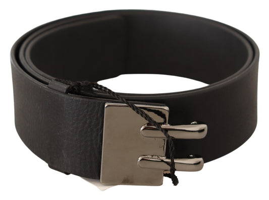 Ceinture élégante en cuir noir pour costume national