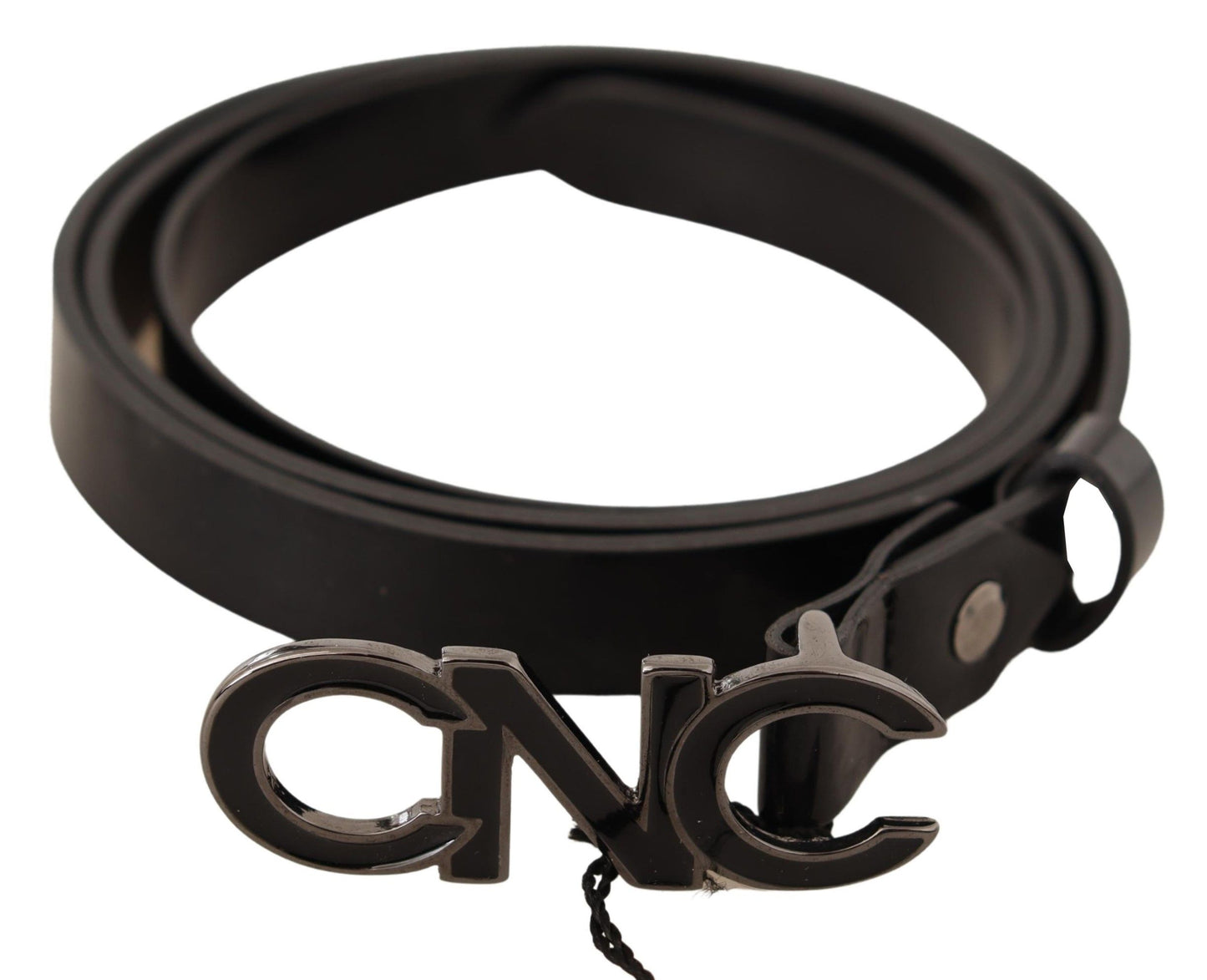 Ceinture élégante en cuir noir pour costume national