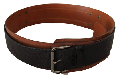 Ceinture élégante en cuir bicolore de style national