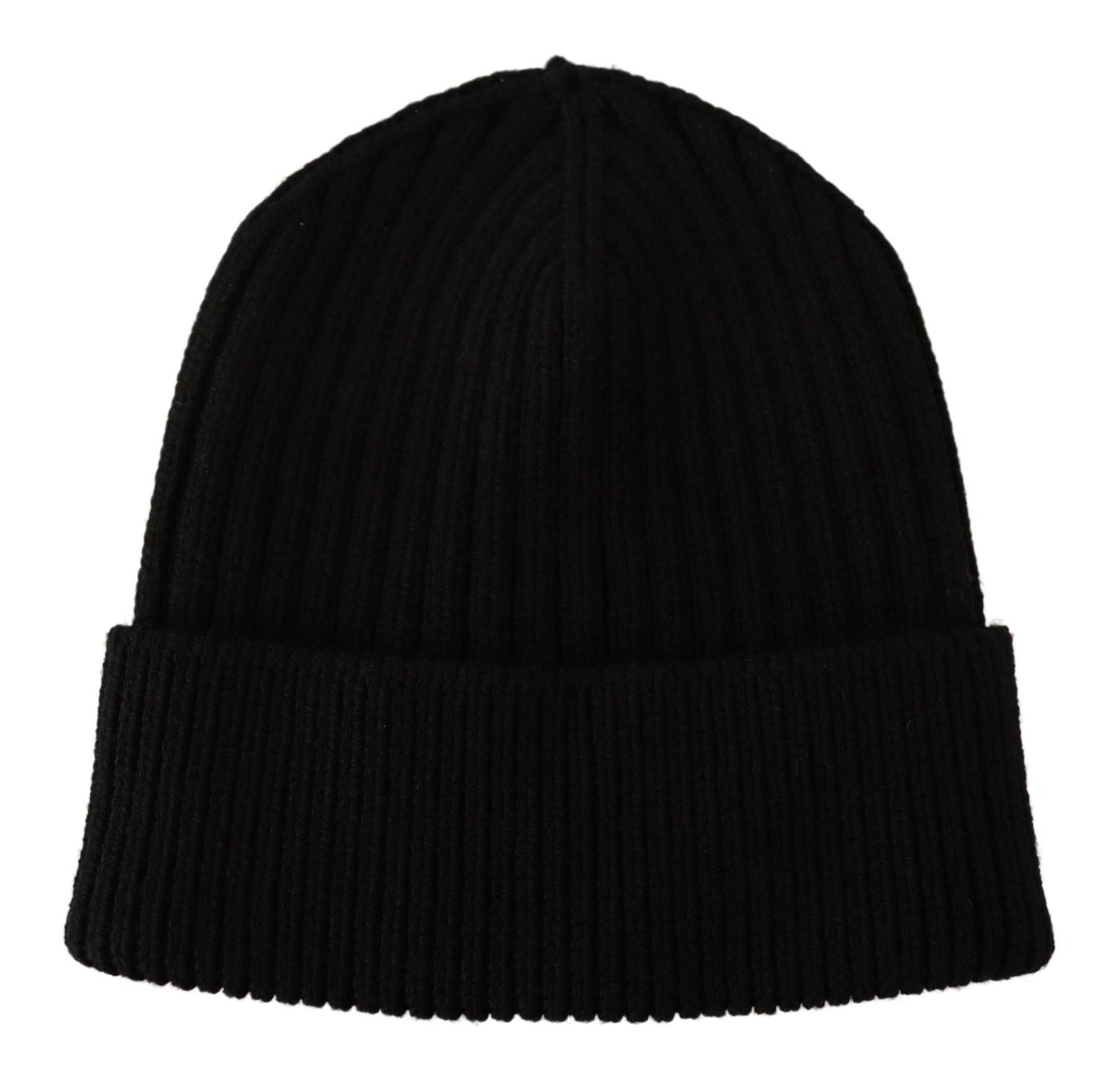 Dolce &amp; Gabbana Black Wool Knit Women Winter Hat
